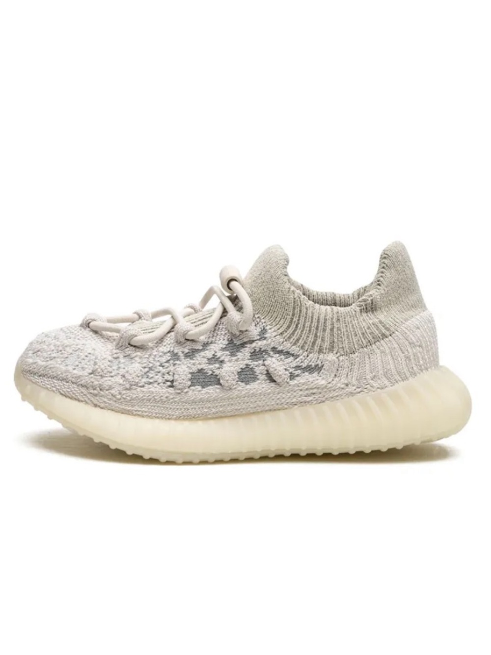 adidas Infants Yeezy Boost 350 V2 Knit Sneaker in Slate and Bone